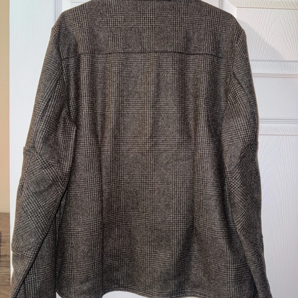 NWT Billy Reid Made in Italy Wool Plaid Shirt Jacket Size L